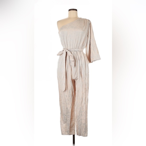 BCBMAXAZRIA Metallic One Shoulder
Jumpsuit - Picture 9 of 16